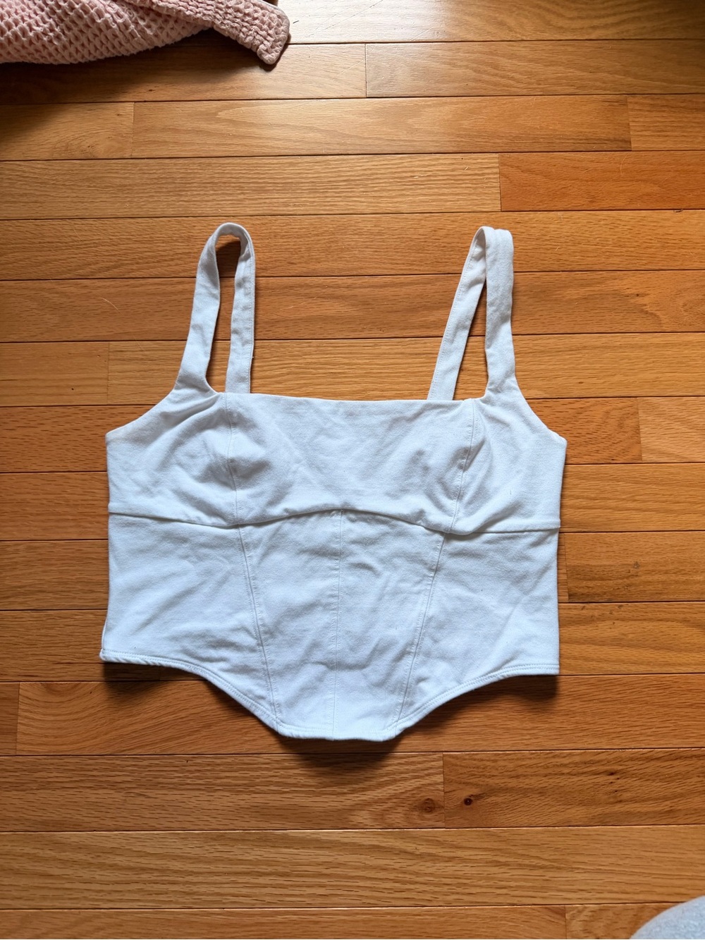Garage cropped corset tank top white in size M #corsettop #garage #backtoschool